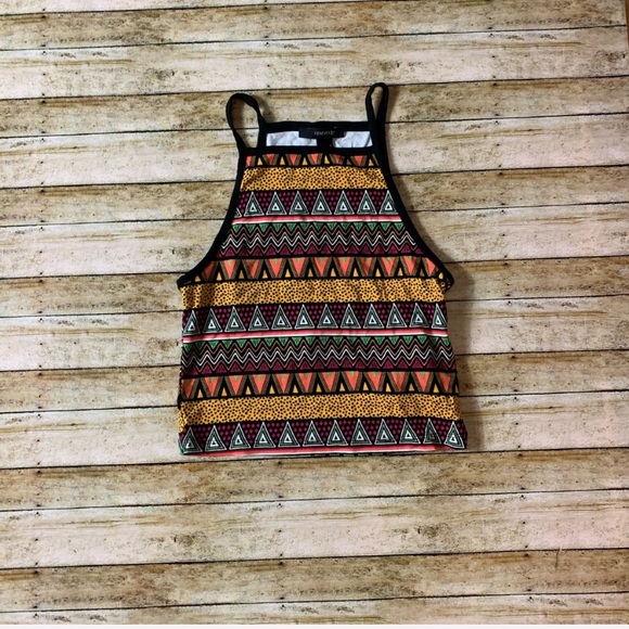 f21 tribal / Aztec inspired cami crop - Picture 2 of 4